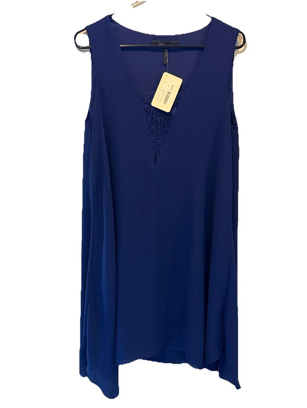 BCBGMaxAzria Alie Sleeveless A-LIne  Mini OreintBlue Dress, Size S, NWT
